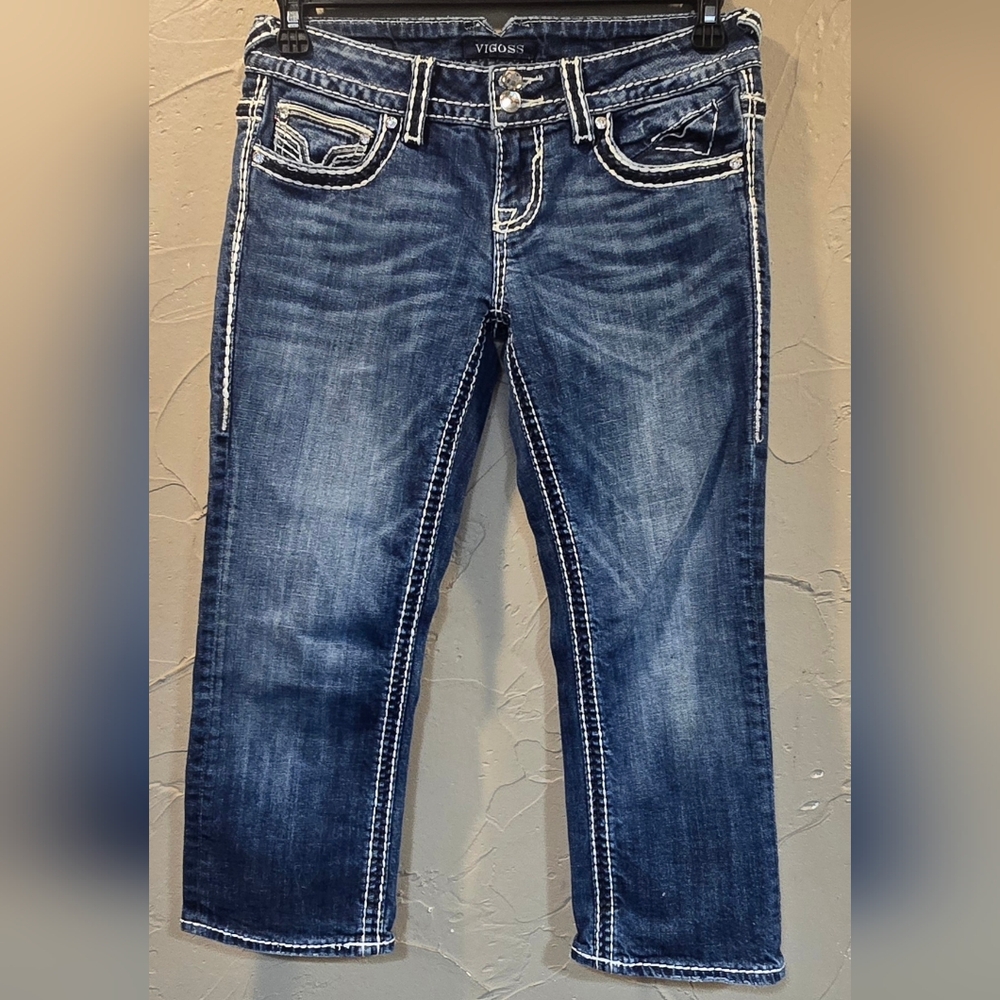 💥Vigoss Women's Dark Blue Cropped Jeans - Picture 3 of 7